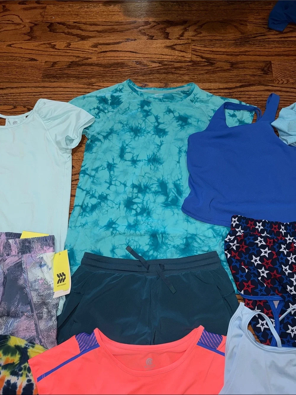 Girls bundle of 10 tops and shorts size 10-12 various brands some NWT